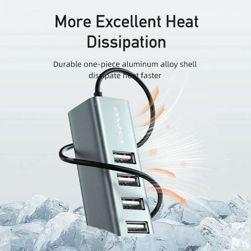 هاب 4 پورت USB 2.0 آوی مدل Awei CL122 image gallery