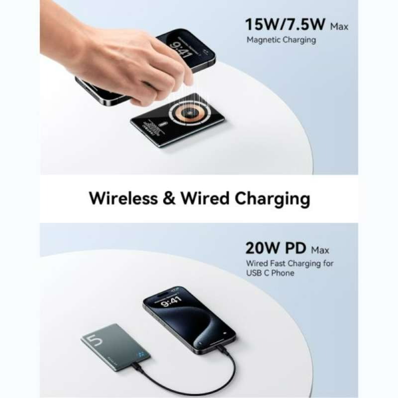 پاوربانک بیسیم KUULAA مدل KY-YD67 Glass ظرفیت 5000mAh image gallery