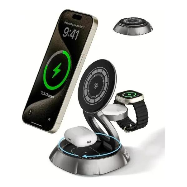 داک شارژ بی سیم  مدل CD72 قابل چرخش 3 در 1 image gallery