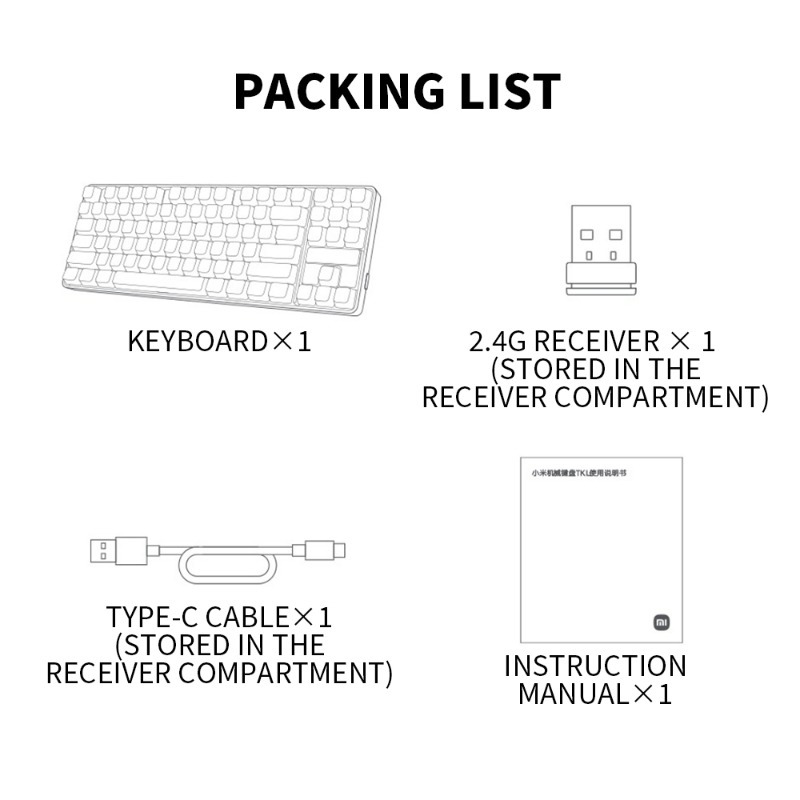 کیبورد مکانیکال شیائومی مدل JXJP02MW Wired Mechanical image gallery