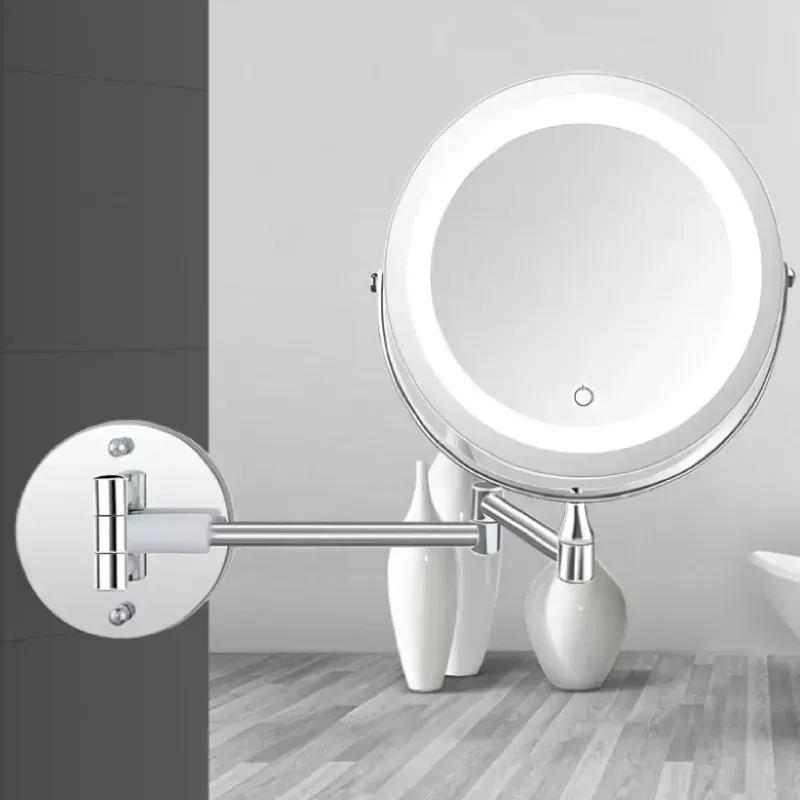 آینه و رینگ لایت آرایشی لمسی Xiasong مدل دیواری 1x:10x image gallery