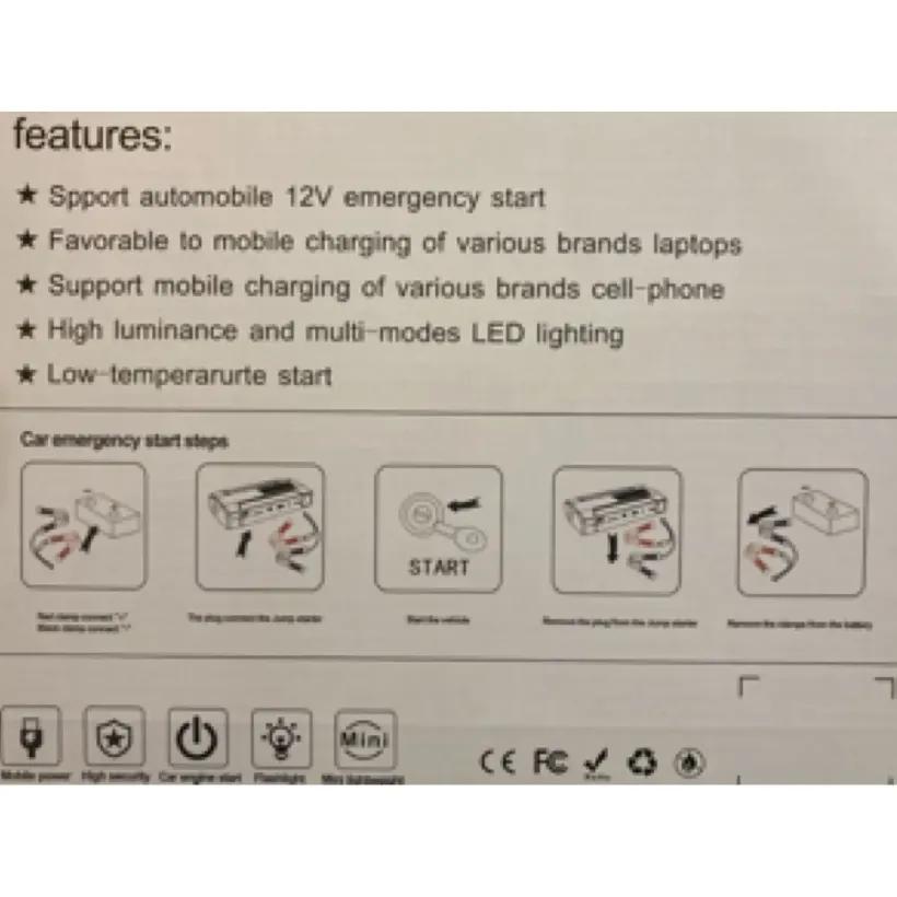 جامپ استارتر و شارژر بیسیم اضطراری مدل Zuix 600A با ظرفیت 12000mAh image gallery