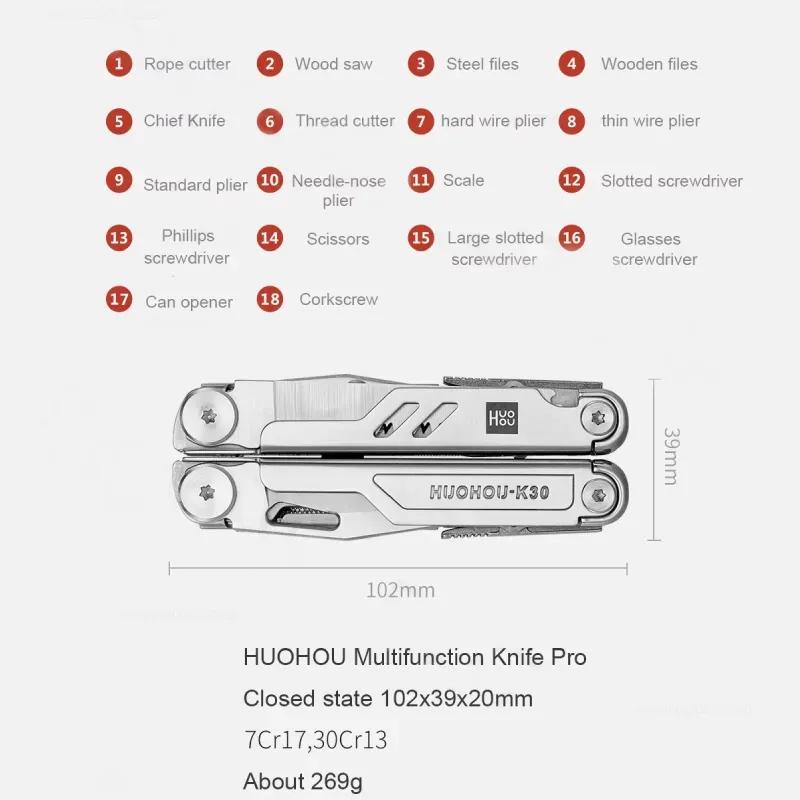 چاقوی چندکاره شیائومی HuoHou مدل K30 HU0191 image gallery