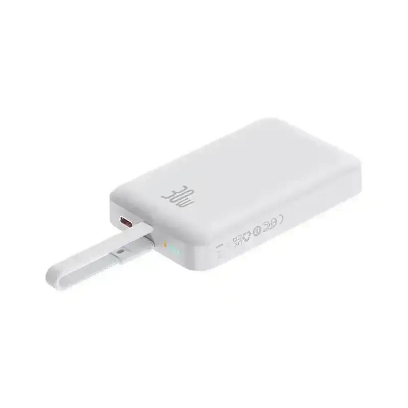پاوربانک مگنتی باسئوس مدل Magnetic Mini Wireless 30w (Type-C Edition) ظرفیت 10000 میلی‌آمپر ساعت image gallery