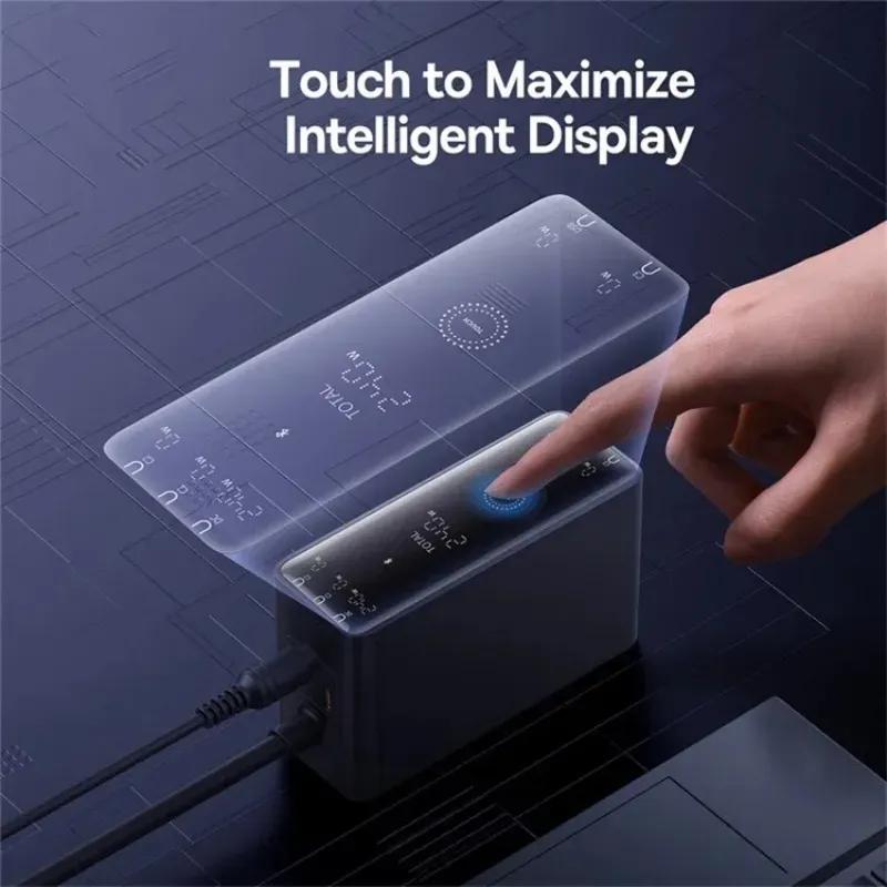 هاب شارژر 5 پورت بیسوس مدل P10163901113 Simultaneous Charging CCGAN240CE توان 240 وات image gallery