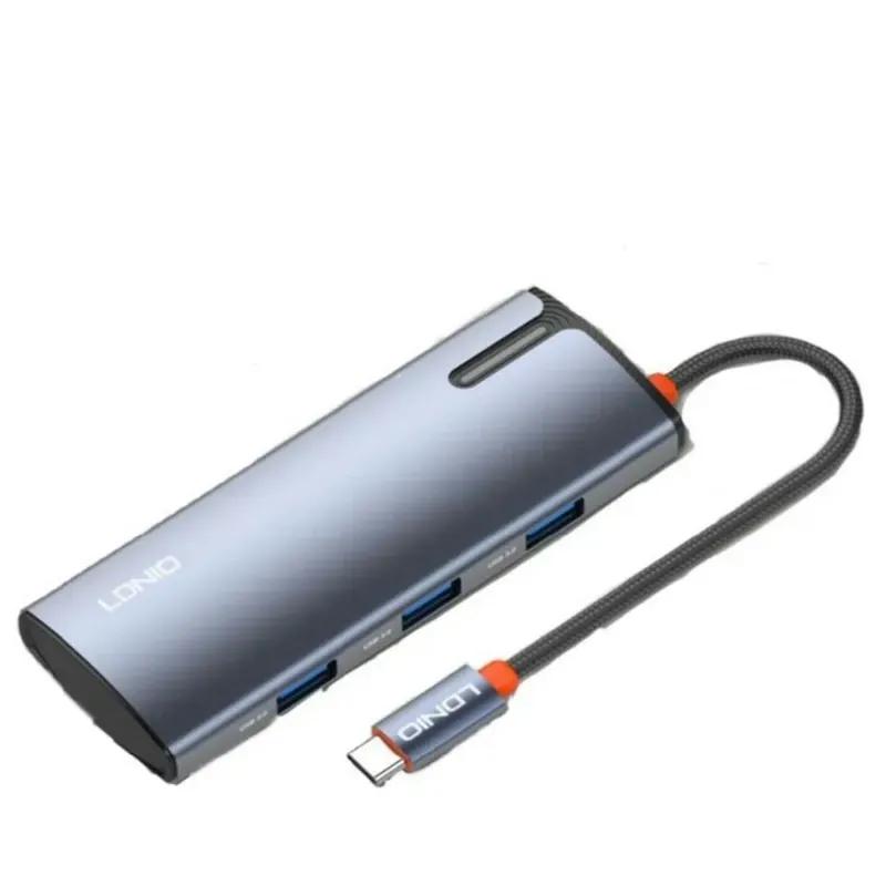 هاب 5 پورت تایپ سی الدینیو مدل 5in1 Type-c Hub Adapter DS-15U توان 100 وات image gallery