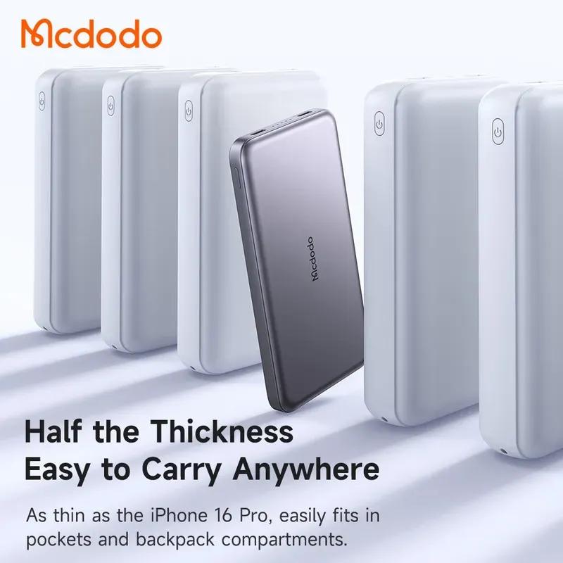 پاوربانک وایرلس فوق نازک 5000 مگنتی مک دودو مدل MC-464 Metal Ultra Thin توان 20 وات image gallery