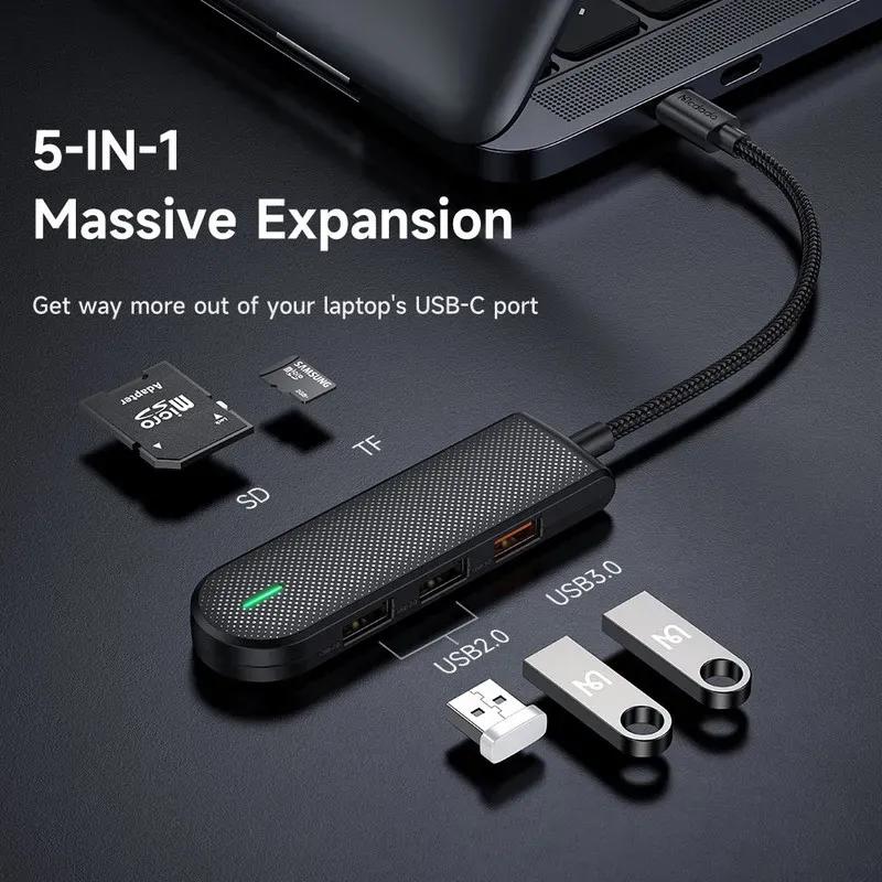 هاب 5 پورت Type C مک دودو مدل HU-1430 5 in 1 USB C HUB image gallery