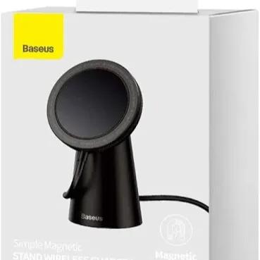 هولدر و شارژر وایرلس رومیزی بیسوس مدل Simple Magnetic CCJJ000001 توان 15 وات برای آیفون 12 به بعد image gallery