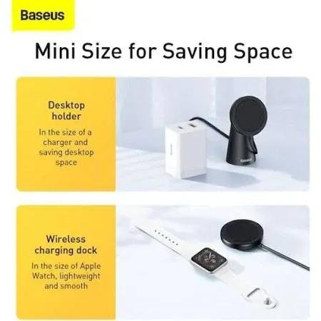 هولدر و شارژر وایرلس رومیزی بیسوس مدل Simple Magnetic CCJJ000001 توان 15 وات برای آیفون 12 به بعد image gallery