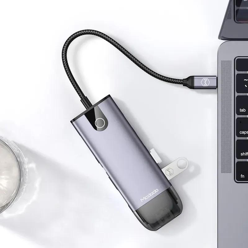 هاب 10 پورت تایپ سی مک دودو مدل HU-7420 10 in 1 USB-C HUB USB3.0 HDMI 4K image gallery