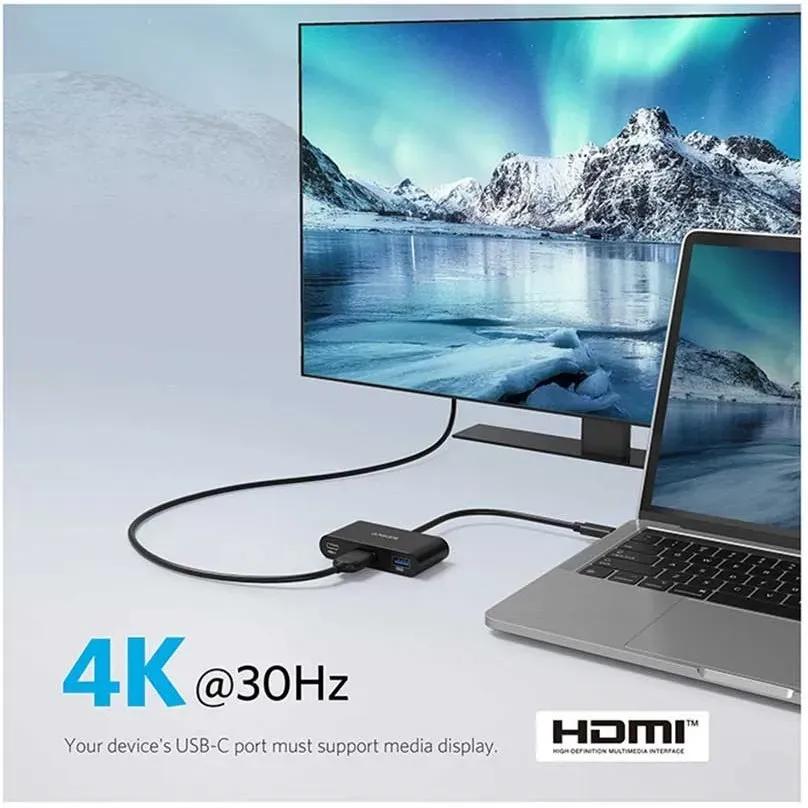 هاب 3 پورت تایپ سی انکر مدل PowerExpand 3 IN 1 Multi-Function HUB image gallery
