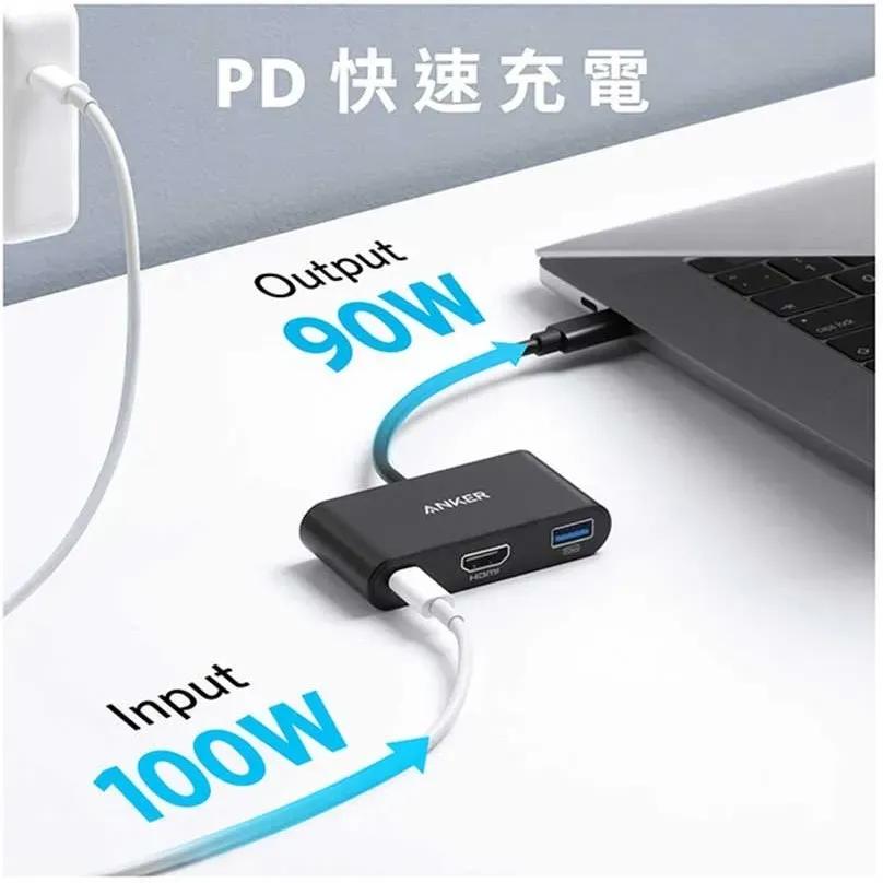 هاب 3 پورت تایپ سی انکر مدل PowerExpand 3 IN 1 Multi-Function HUB image gallery
