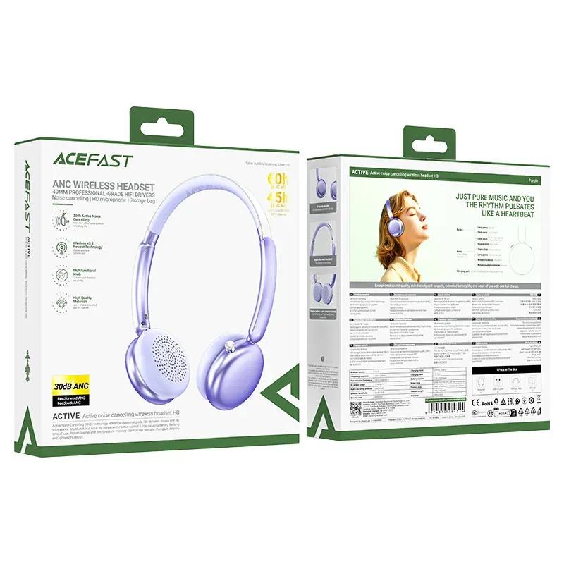 هدفون بلوتوث ایس فست مدل H8 ANC Wireless Headset image gallery