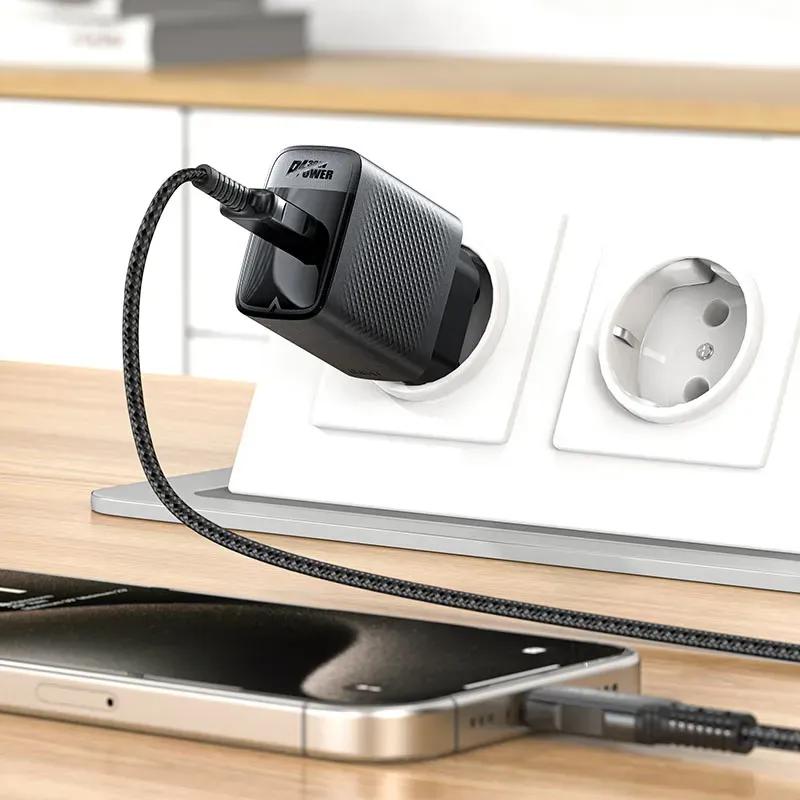 شارژر دیواری ایس فست مدل A102 PD30W GaN Fast Charger توان 30 وات image gallery