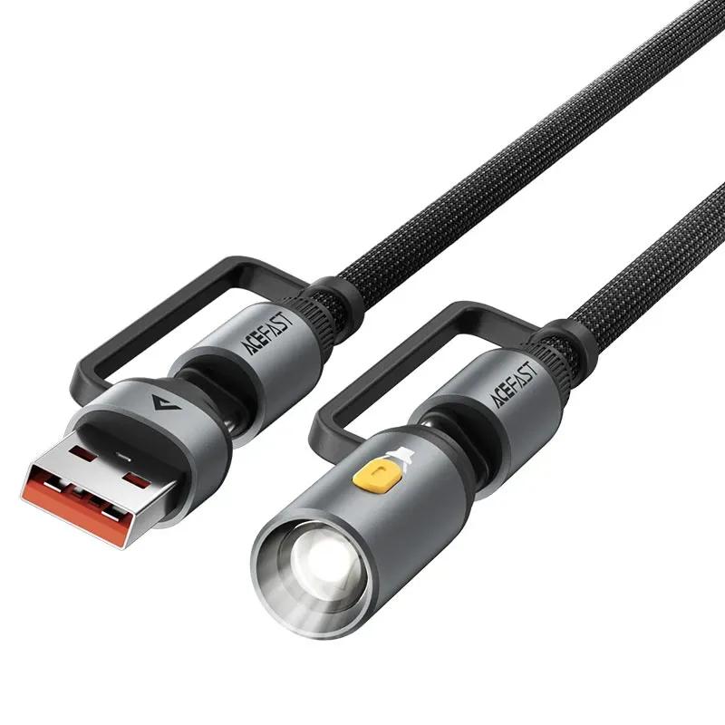 کابل Type-C به Type-C چندکاره ایس فست مدل J5 Acewire Pro طول 1.2 متر توان 60 وات image gallery