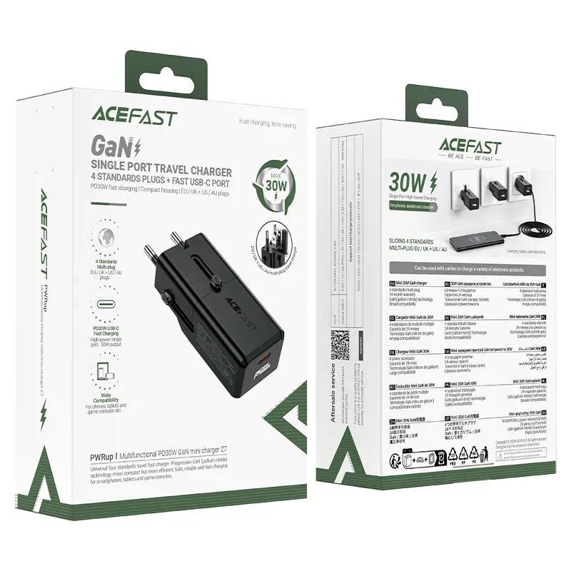 شارژر دیواری و مبدل برق ایس فست مدل Z7 PD30W GaN Fast Charger توان 30 وات image gallery