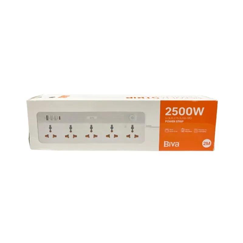 چند راهی برق و شارژر بیوا مدل PS-06 Power Strip دارای 4 پورت image gallery