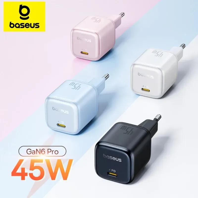 شارژر دیواری فست شارژ باسئوس مدل  Baseus PicoGo GaN 45W P10176800123-00 توان 45 وات image gallery
