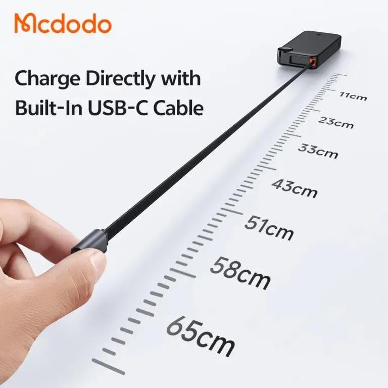 پاوربانک 10000 مک دودو  مدل Freego MC-3870 توان 30 وات همراه با کابل متصل image gallery