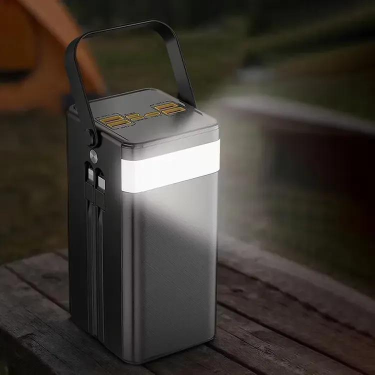 پاوربانک خورشیدی 60000 گرین لاین مدل Solar X GLPX50 GNSOL50PB60BK توان 22.5 وات و کابل متصل image gallery
