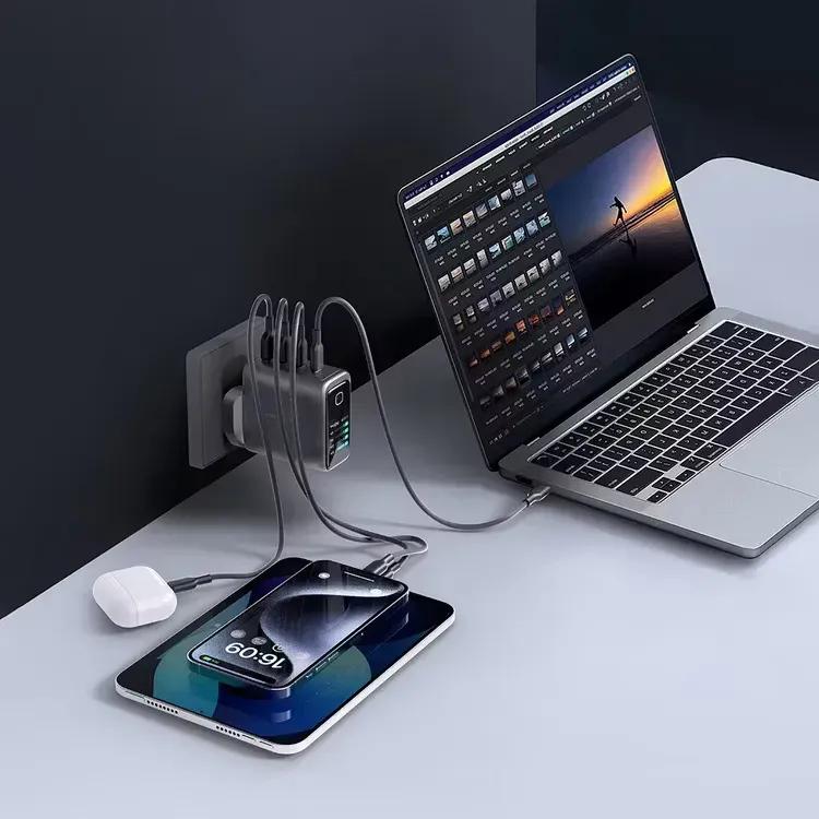 شارژر دیواری پاورولوژی مدل Voltflow GaN Wall Charger PWGAN140W توان 140 وات image gallery