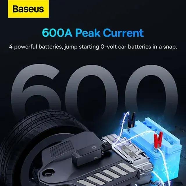 پاوربانک و جامپ استارتر خودرو 6000 میلی آمپر باسئوس مدل  CH006 Super Energy Alpha C00259200121-00 image gallery