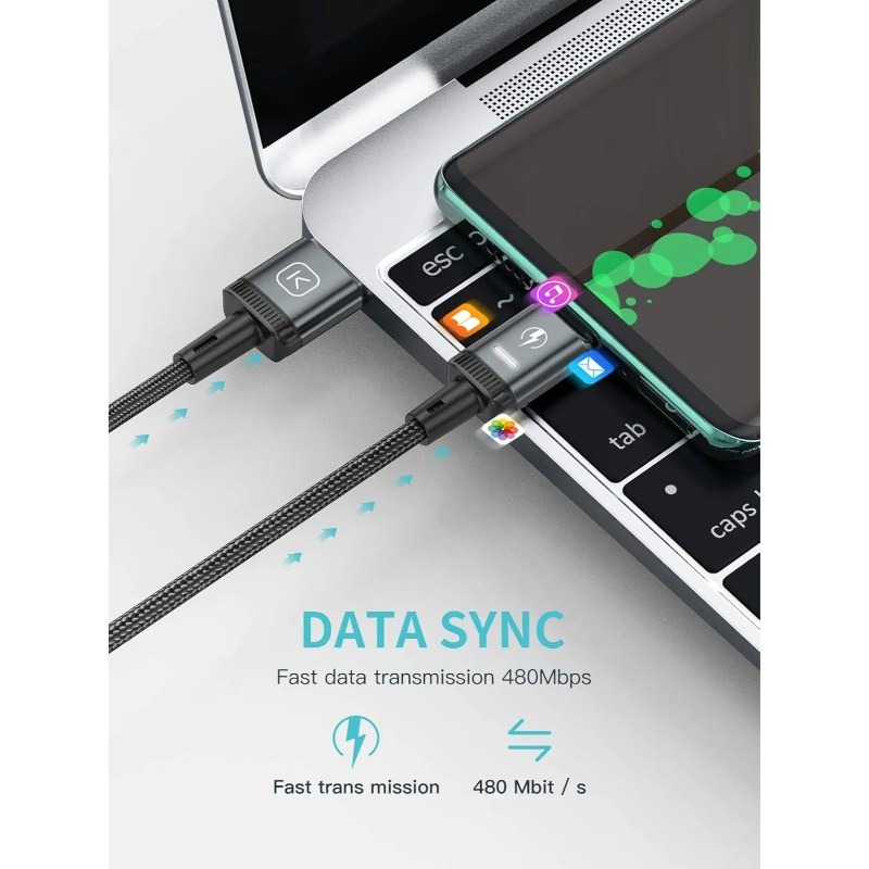 کابل شارژ مغناطیسی 3 در 1 کولا مدل KL-X25 طول ۱ متر توان ۱۸ وات image gallery