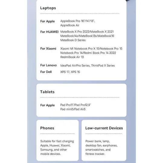 هاب شارژر 3 پورت بیسوس مدل P10164001123 Super GaN 100W توان 100 وات image gallery