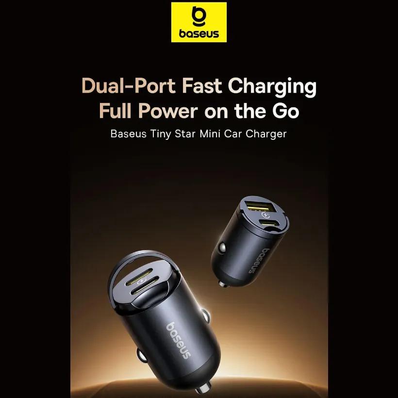 شارژر فندکی بیسوس مدل Tiny Star C00035001121-02 توان 30 وات image gallery