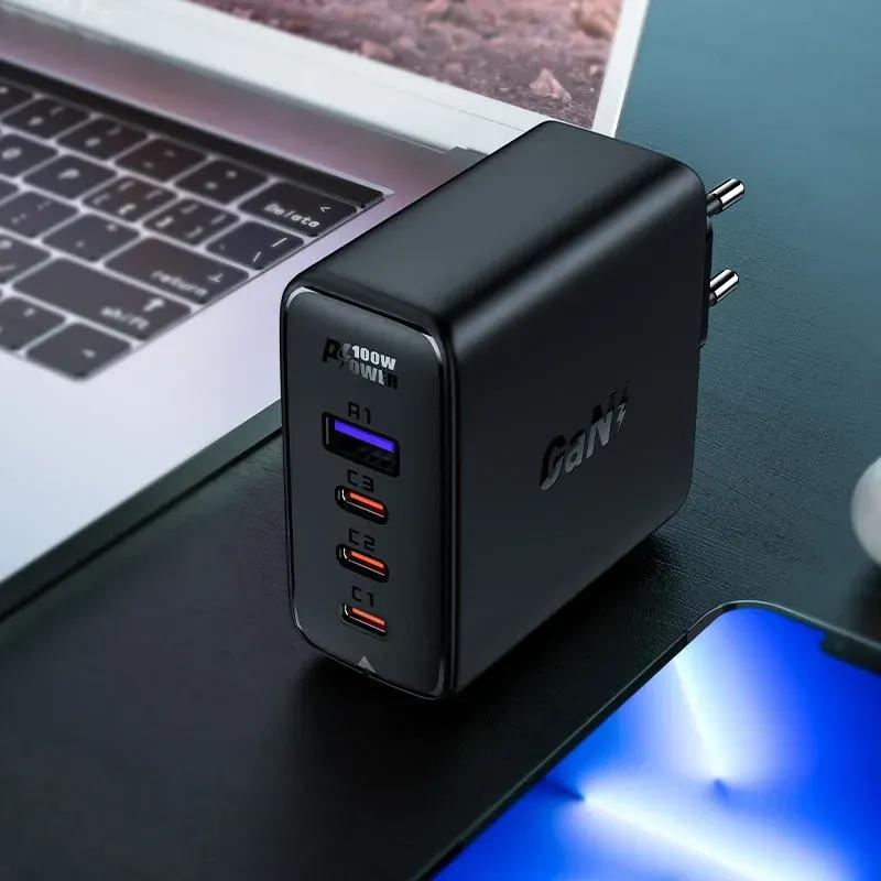 شارژر دیواری ایس فست مدل A37 PD100W GaN توان 100 وات image gallery