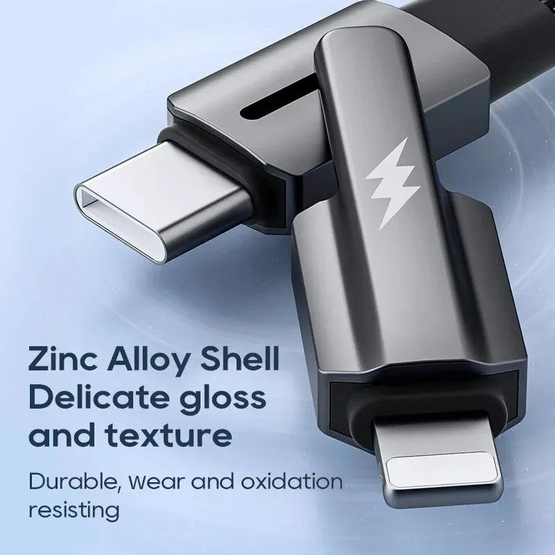 کابل تبدیل Type-C به Type-C و لایتنینگ  کولا  مدل KL-X72 طول 2 متر ۶۰ وات image gallery