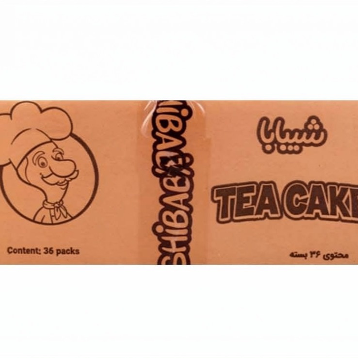 کیک دوقلو با مغز شکلات فندقی تی کیک ( Tea Cake ) شیبابا وزن 60 گرمی (کارتن 36 عددی) image gallery