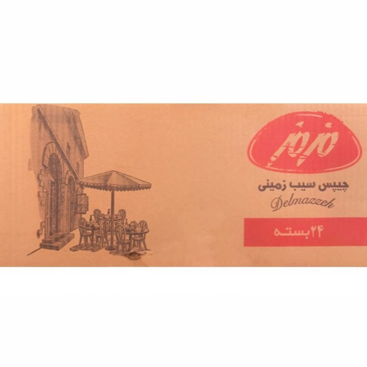 چیپس ساده نمکی مزمز سری دل مزه وزن 180 گرمی (کارتن 12 بسته‌ای) image gallery