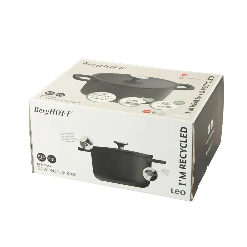 قابلمه نچسب برگهف بلژیک مدل Covered casserole BergHoff Leo Graphite Alu سایز24cm image gallery