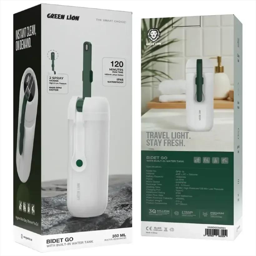بیده قابل حمل گرین لاین مدل Green Lion Bidet Go GNBIDGO350WH image gallery