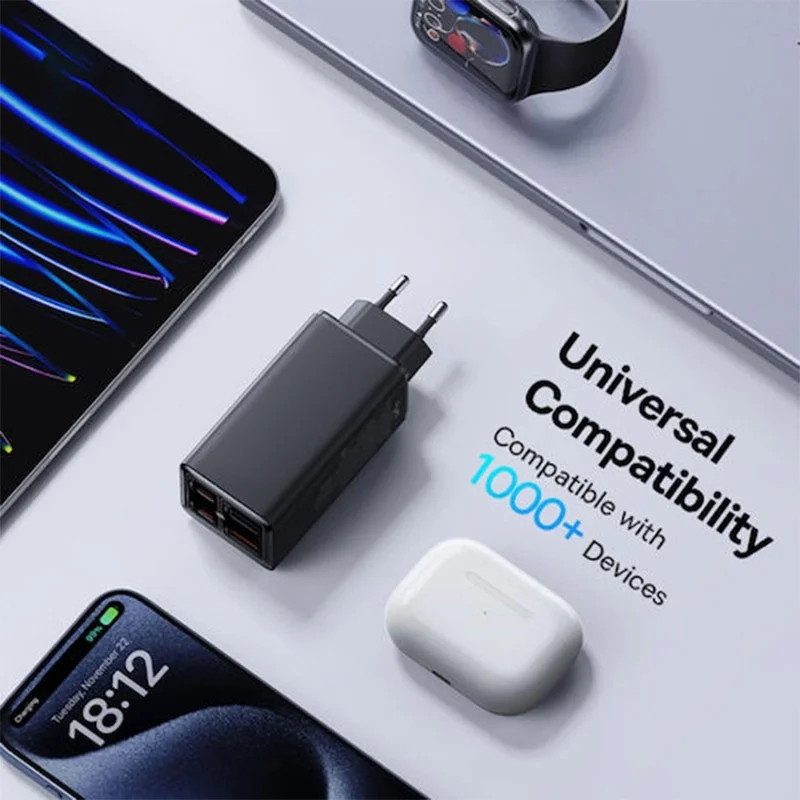 شارژر دیواری باسئوس مدل Baseus GaN6 Pro 100W همراه با کابل - مشکی image gallery