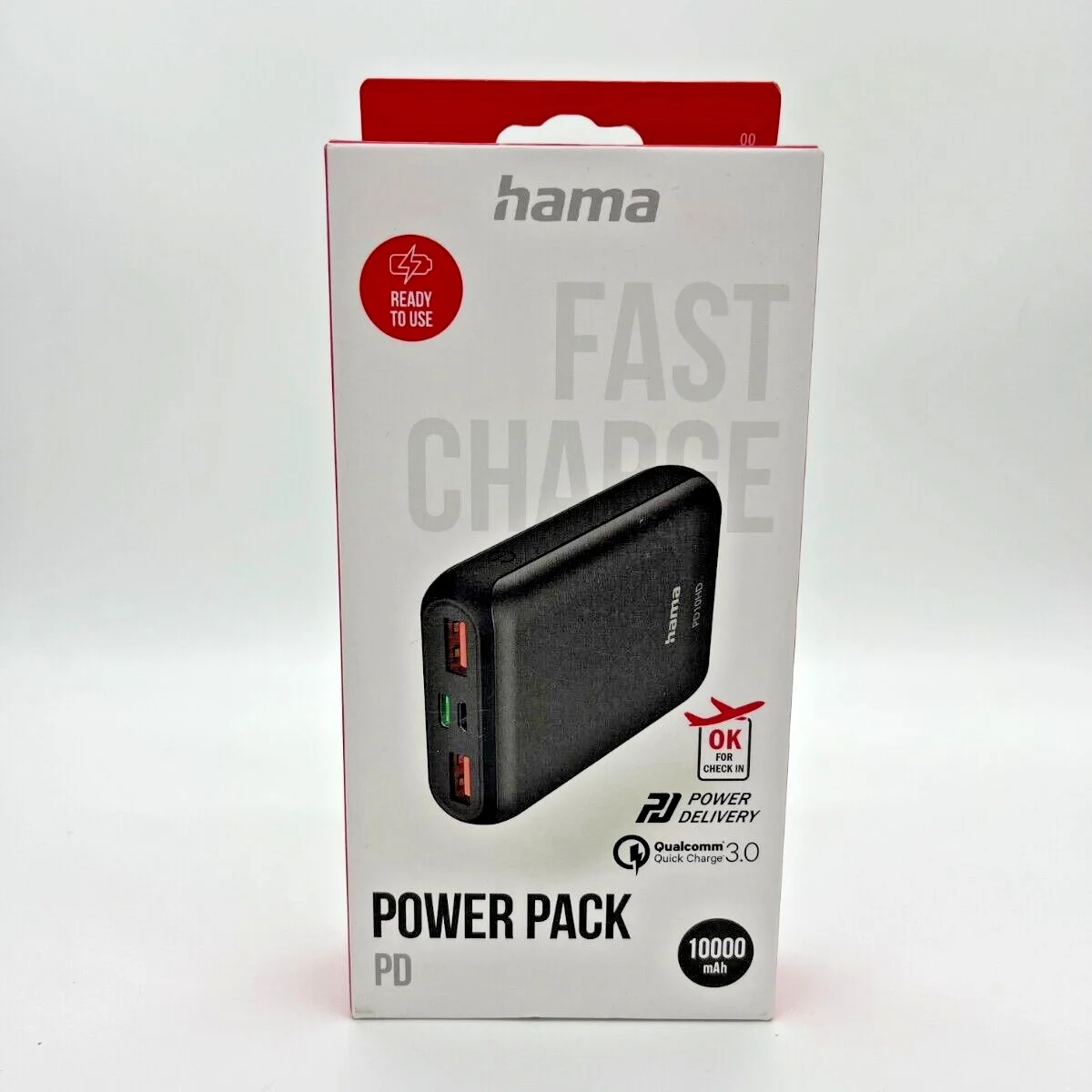 پاوربانک هاما مدل hama PD10-HD- 187261 به ظرفیت 10000 میلی‌آمپرساعت image gallery