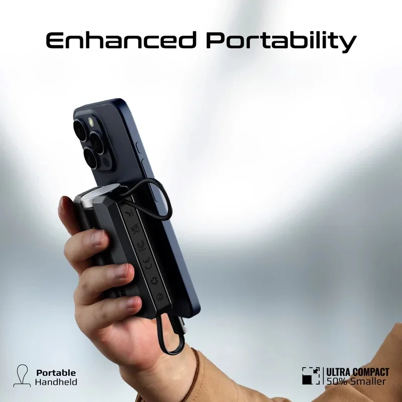 پاوربانک پرومیت مدل Promate NEO-10.BLACK به ظرفیت 10000 میلی‌ آمپر ساعت و دارای پد شارژ اپل واچ image gallery