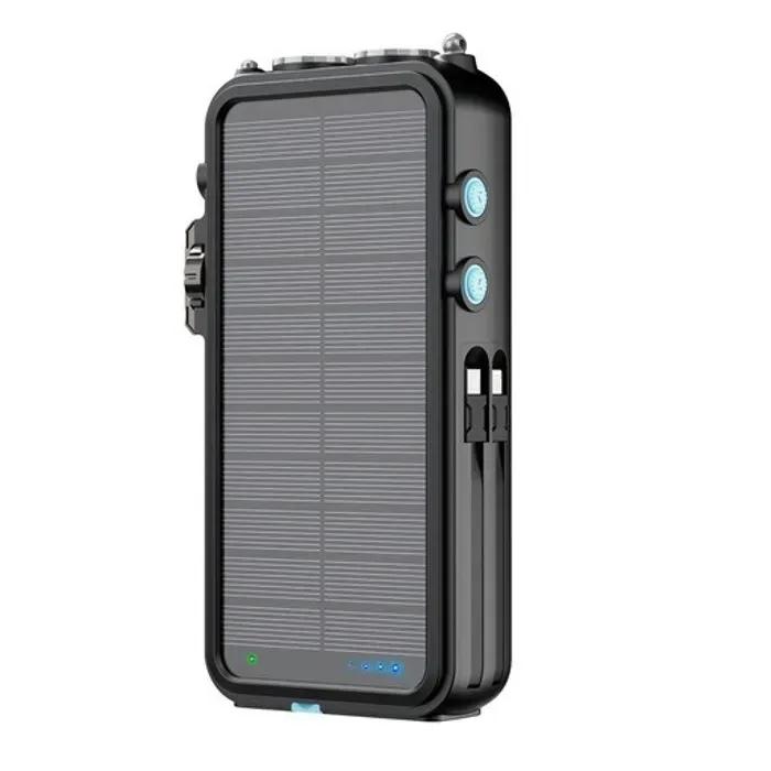 پاوربانک خورشیدی 16000 و اسپیکر بلوتوث پاورولوژی مدل  16000mAh Solar PP049 توان 20 وات