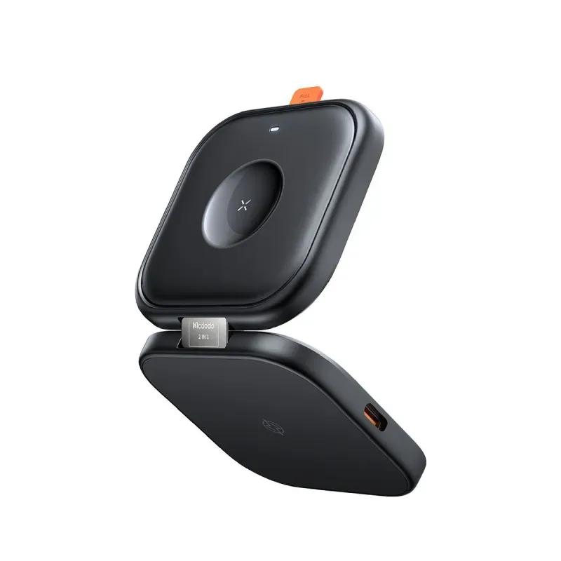 استند و شارژر وایرلس تاشو چندکاره مگنتی مک دودو مدل CH-216 با قابلیت شارژ اپل واچ