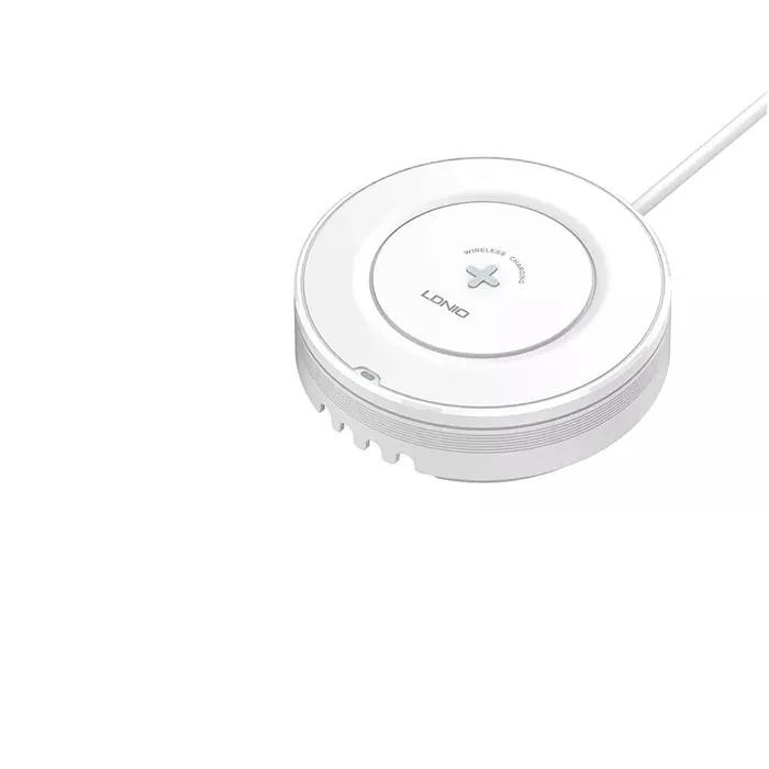 هاب شارژر 4 پورت و شارژر وایرلس الدینیو مدل AW003 1USB-C 3USB-A توان 32 وات