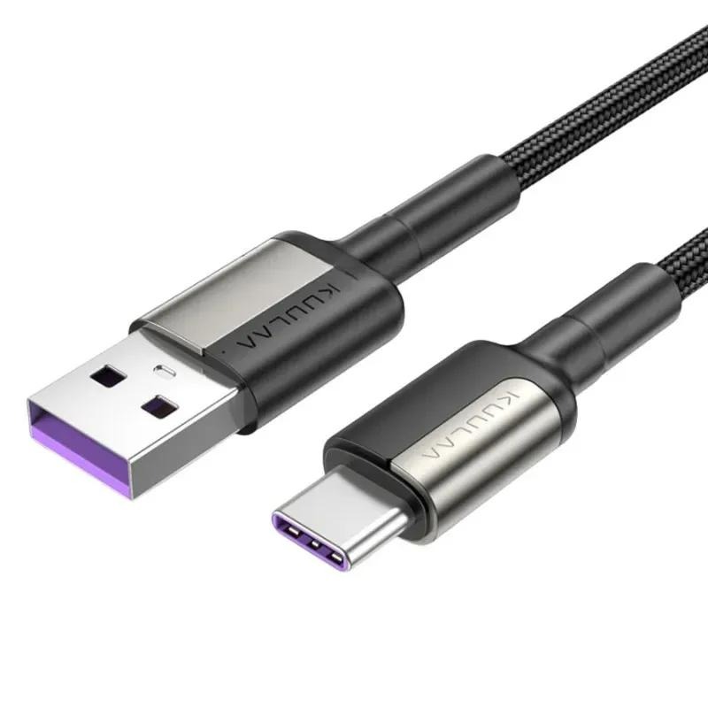 کابل تبدیل USB-A به usb-C کولا مدل Kuulaa KL-X12 طول 1 متر ۲۵ وات