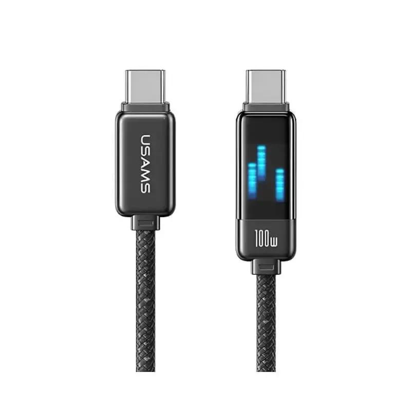 کابل شارژ USB-C to USB-C یوسمز مدل Usams US-SJ744 با طول 1.2 متر توان 100 وات