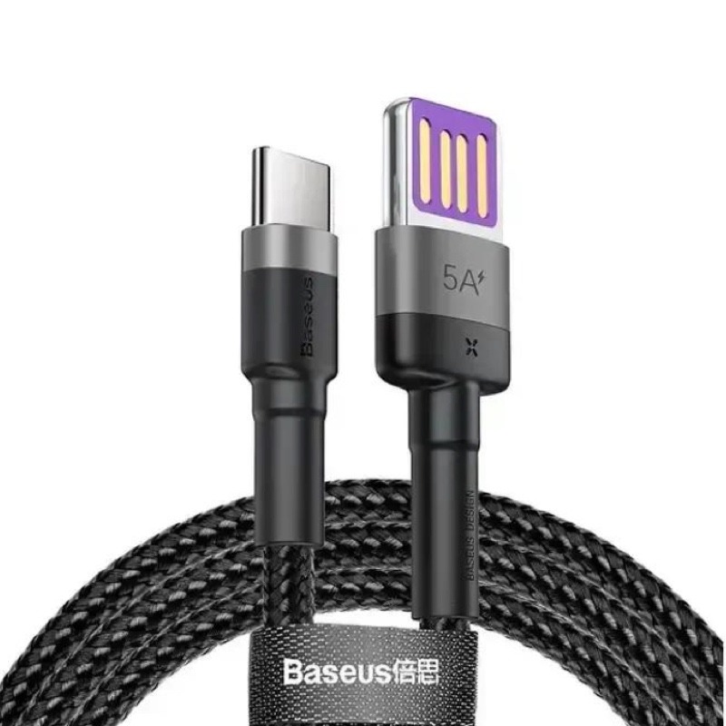 کابل شارژ دو طرفه USB to Type-C باسئوس مدل Baseus Cafule HW QC با طول 1متر توان 40 وات