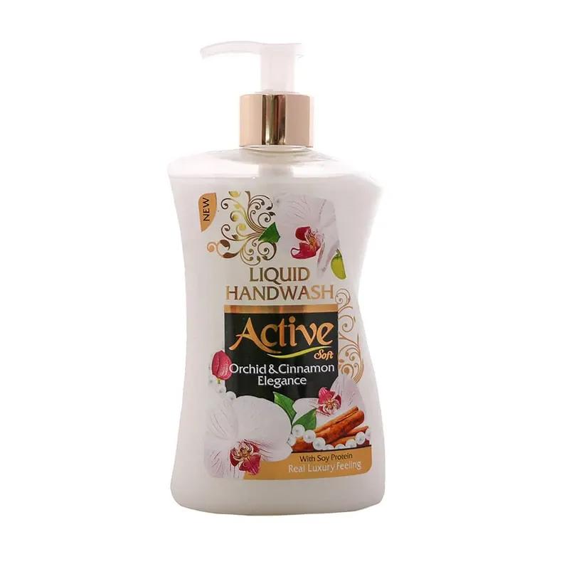 مایع دستشویی اکتیو با رایحه گل ارکیده و دارچین وزن 450 گرمی (کارتن 12 عددی)