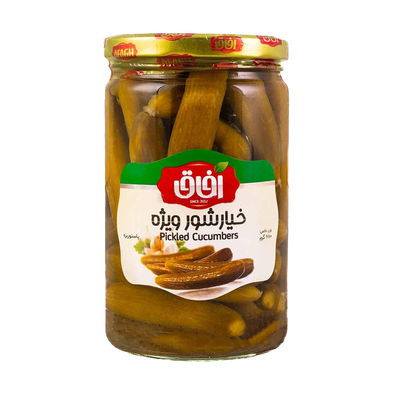 خیارشور ویژه آفاق وزن 680 گرمی (بسته 12 عددی)