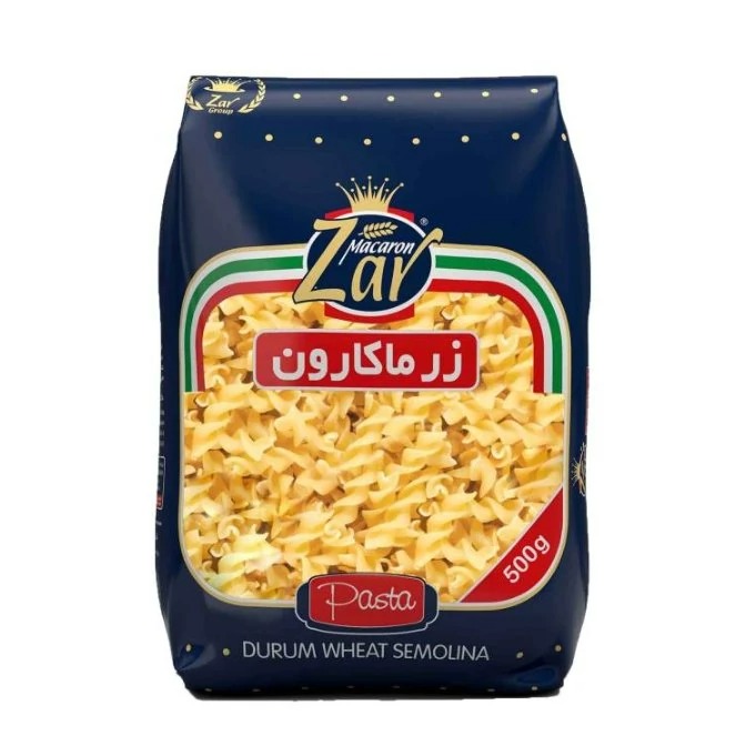 ماکارونی مدل پیکولی زرماکارون وزن 500 گرمی (کارتن 20 بسته‌ای)
