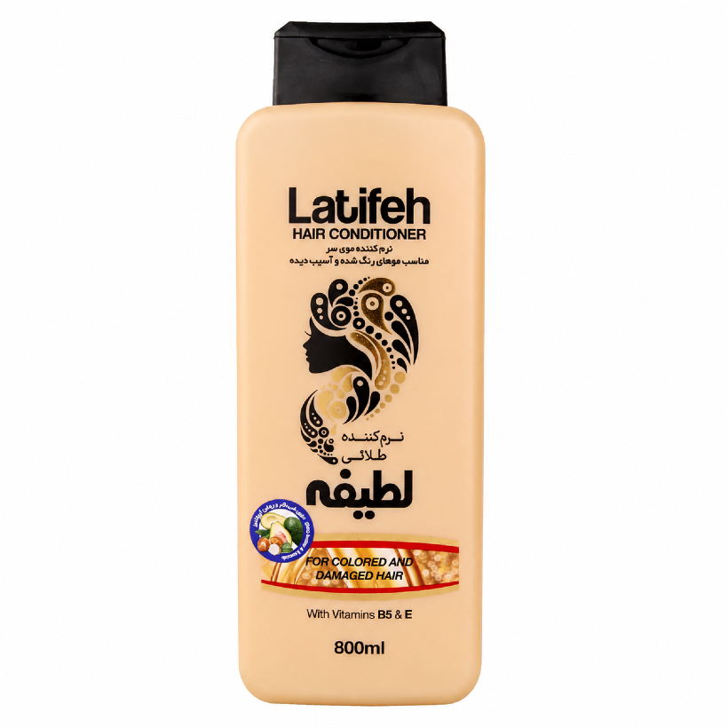 نرم کننده موی سر لطیفه مدل طلایی (Gold) حجم 800 میلی لیتری (کارتن 12 عددی)
