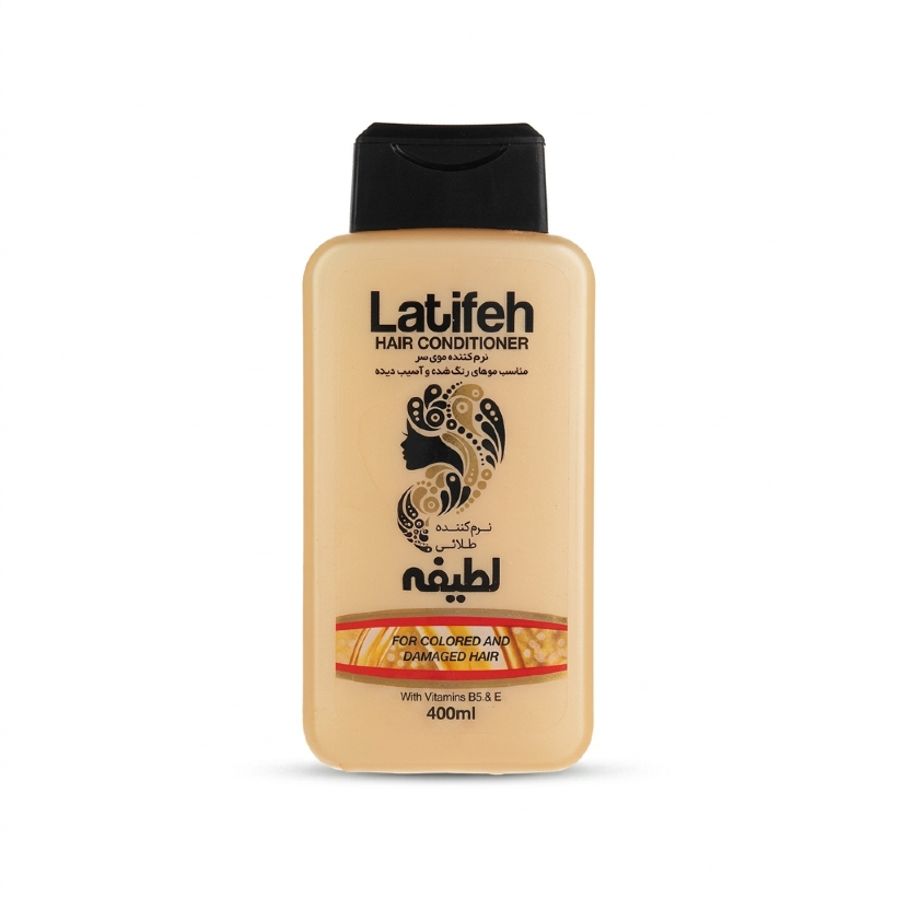 نرم کننده موی سر لطیفه مدل طلایی (Gold) حجم 400 میلی لیتری (کارتن 12 عددی)